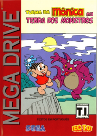 Turma da Monica na Terra dos Monstros PAL Sega Mega Drive  box art